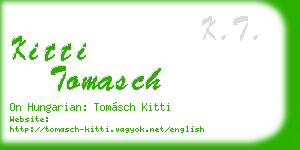 kitti tomasch business card